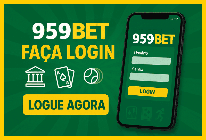Imagem destacando login seguro na 959BET para novos usuários